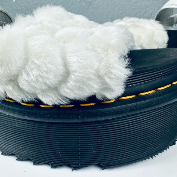 Dr. Martens Voss Quad Fluffy Faux Fur Platform Sandals - Picture 5 of 10